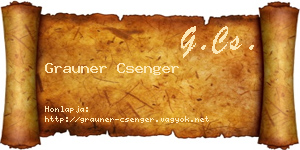 Grauner Csenger névjegykártya